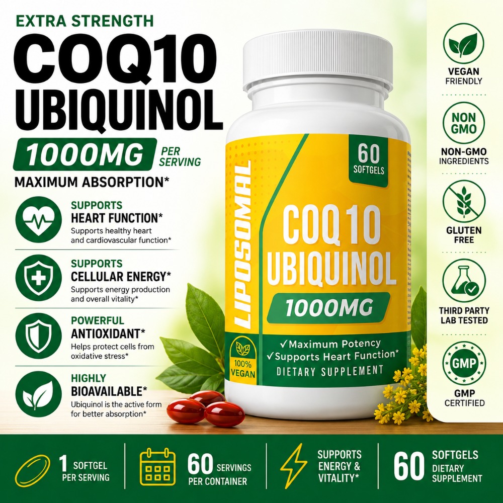 Coq10 Ubiquinol Softgel - كبسولات نباتية من كيو 10 يوبيكوينول