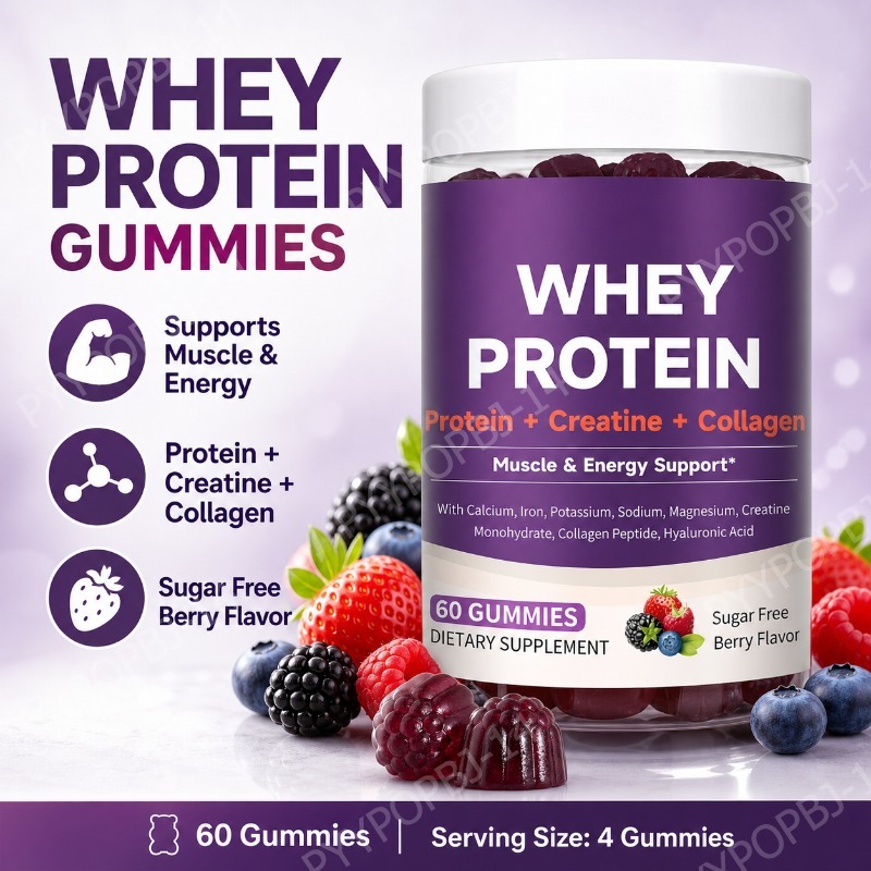 Fitness Nutrition Whey Protein - حلوى البروتين مع الكرياتين والكولاجين، 12