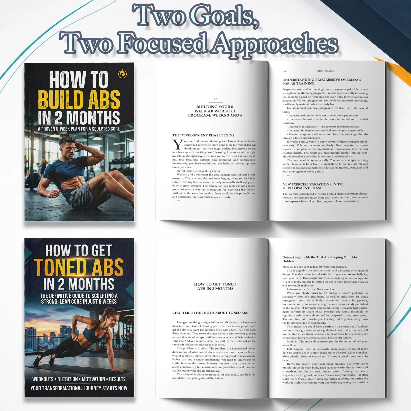 مجموعة من كتابين لتدريب عضلات  - مراجعة Nutrition And Fitness Books وسعره