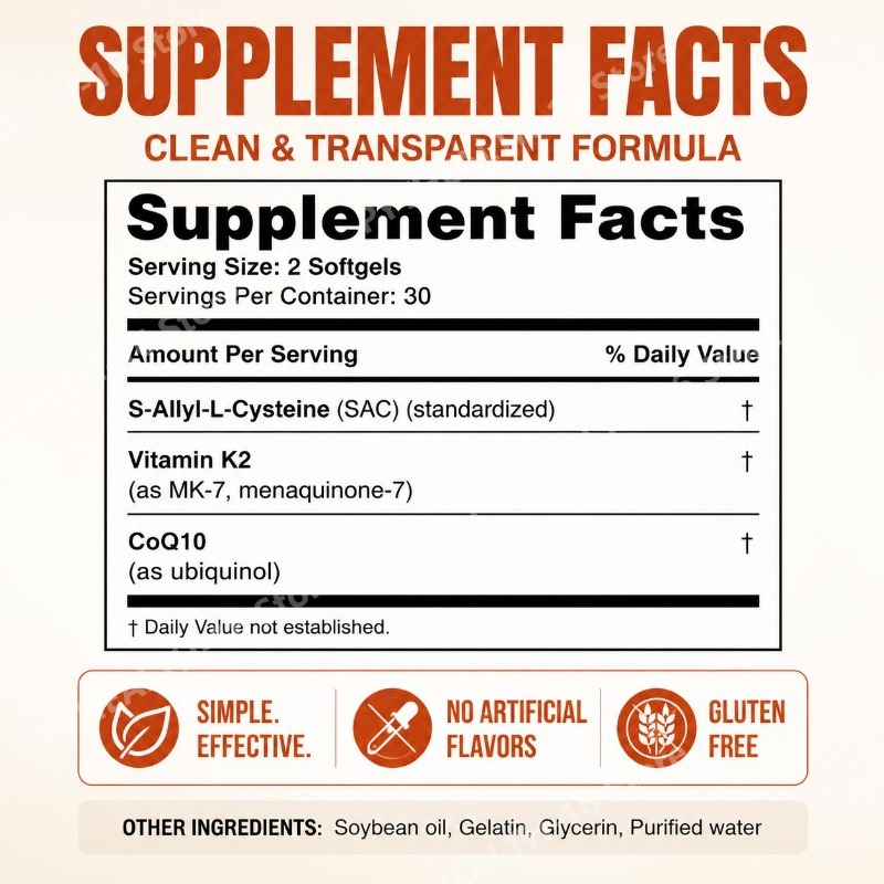كبسولات الثوم المعتق عديمة الر - مراجعة Coq10 Ubiquinol Softgel وسعره